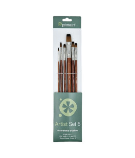 Prime Art Golden Brown Synthetic Brush 101 Set 2