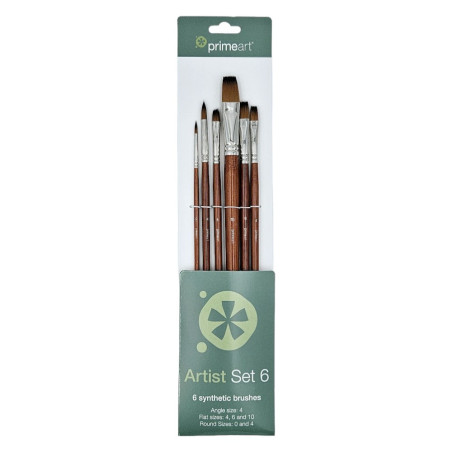 Prime Art Golden Brown Synthetic Brush 101 Set 2