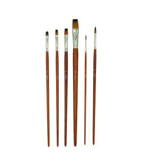 Prime Art Golden Brown Synthetic Brush 101 Set 2