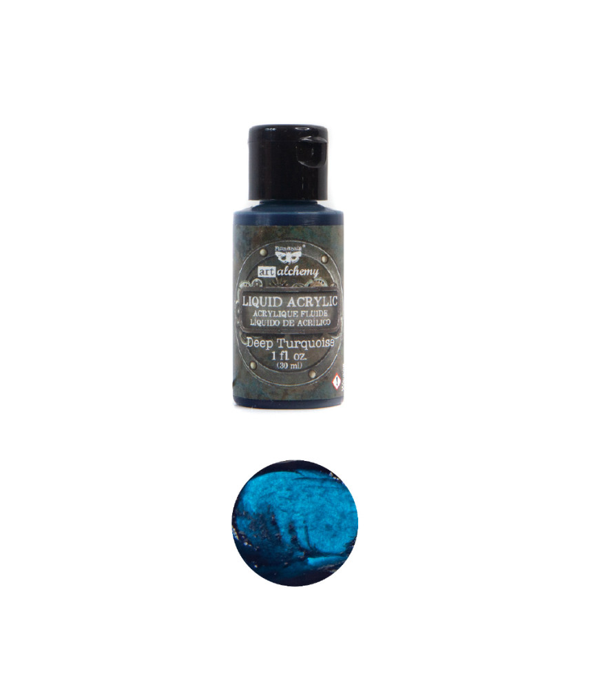 Prima Marketing Finnabair Art Alchemy-Liquid Acrylic Deep Turquoise