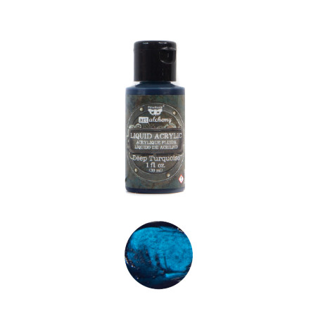 Prima Marketing Finnabair Art Alchemy-Liquid Acrylic Deep Turquoise