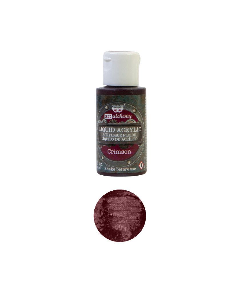 Prima Marketing Finnabair Art Alchemy – Liquid Acrylics – Crimson