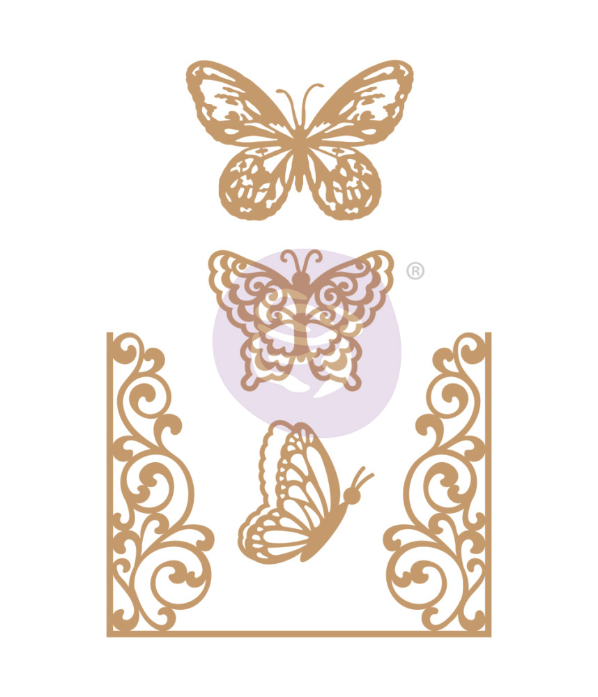 Prima Marketing Chipboard - Butterfly Flight