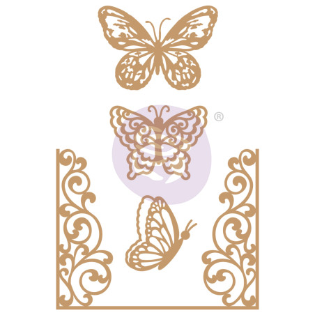 Prima Marketing Chipboard - Butterfly Flight