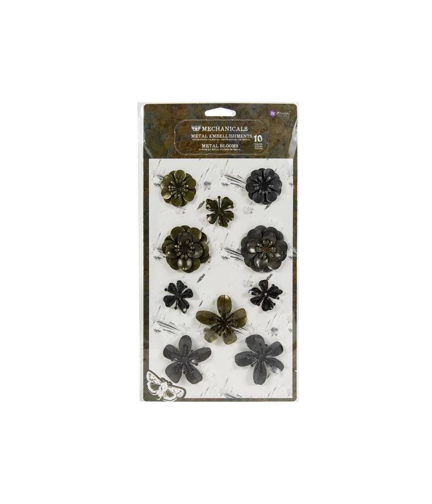 Prima Marketing Finnabair Mechanicals Metal Embellishments Metal Blooms