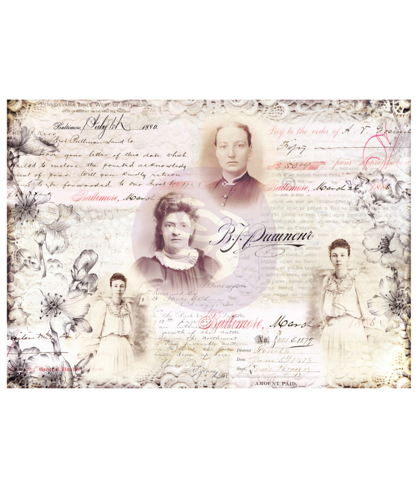 Prima Marketing Finnabair Art Daily Tissue/Decorative Paper - Secret Notes