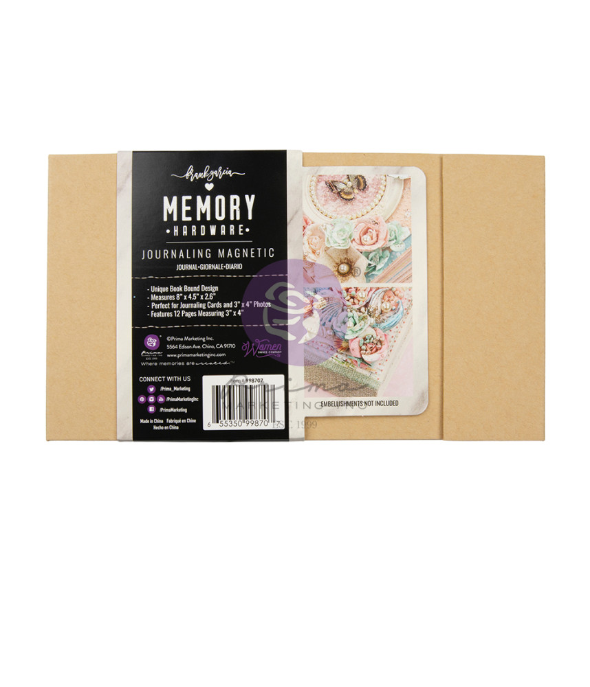 Prima Marketing Frank Garcia Memory Hardware Chipboard Album – Journaling Magnetic