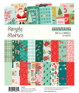Simple Stories 6X8 Scrapbook Paper Pad Mix & A Mingle