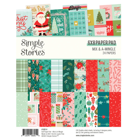 Simple Stories 6X8 Scrapbook Paper Pad Mix & A Mingle