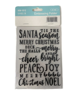 Embossing Folder - Xmas Script 4" x 6"