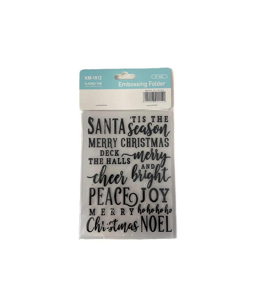 Embossing Folder - Xmas Script 4" x 6"