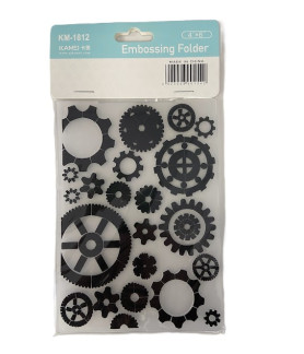 Embossing Folder - Gears 4" x 6"