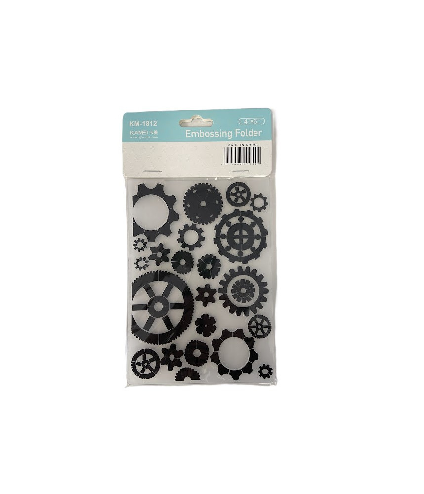 Embossing Folder - Gears 4" x 6"
