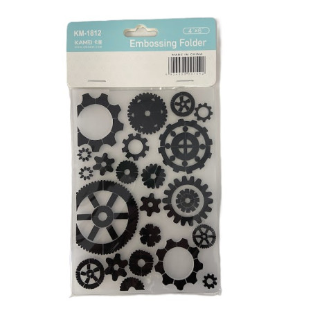 Embossing Folder - Gears 4" x 6"
