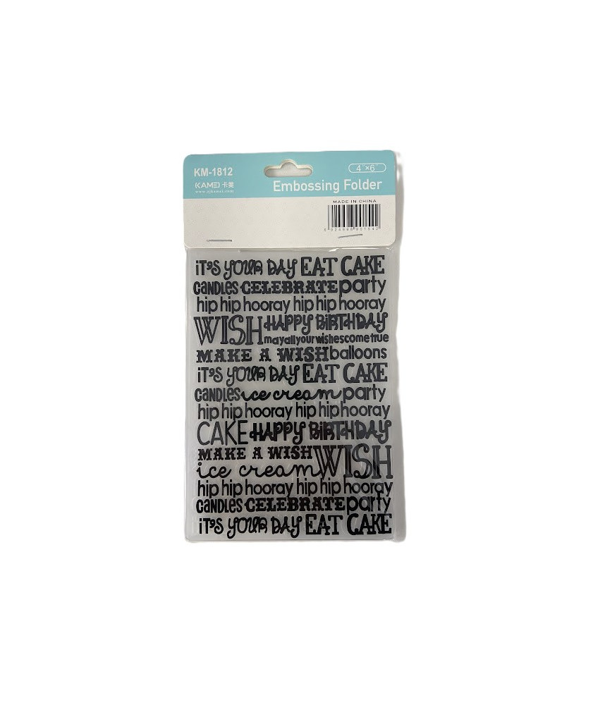 Embossing Folder - Birthday Wish 4" x 6"