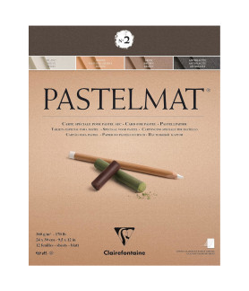 Clairefontaine Pastelmat Pads - White/Sienna/Brown/Anthracite - 30cm x 40cm