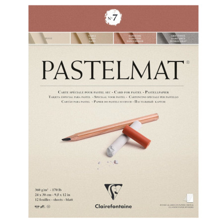 Clairefontaine Pastelmat Singel Sheets - Beige/Sand/Sanguine/Dark Grey - 30cm x 40cm