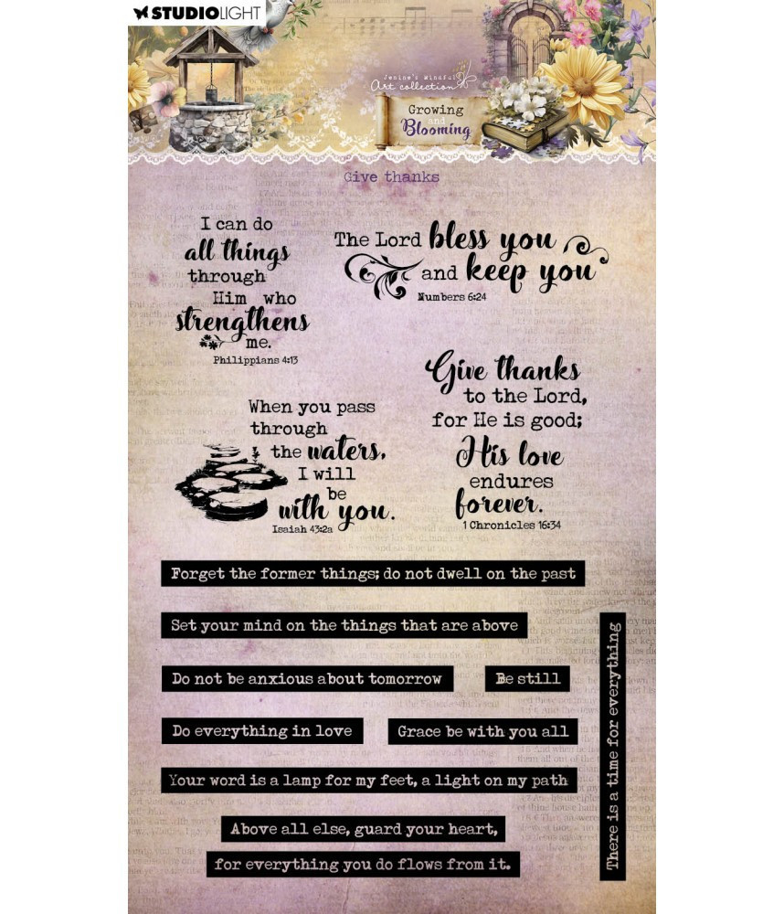Studio Light Clear Stamp Give thanks Growing & Blooming 135x192x3mm 13pcs