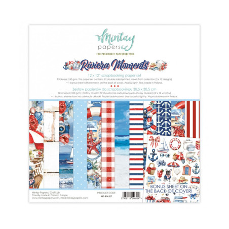 Mintay 12x12 Paper Pack - Rivieria Moments