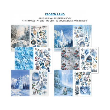 Ciao Bella A4 Junk Journal & Ephemera 32 Pages - Frozen Land