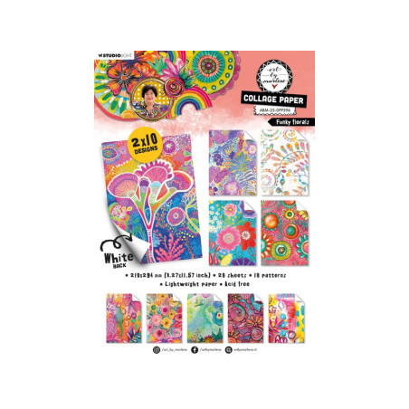 Studio Light A4 Collage Paper - Funky Florals