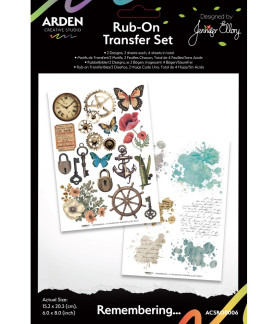 Arden Creative Studio Remembering 6 in x 8 in Rub-On Transfer Set