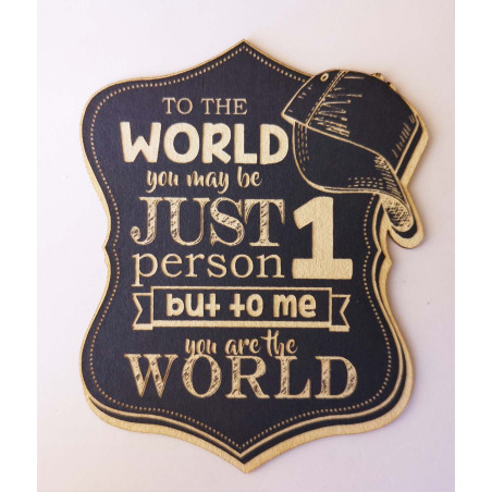 Scrap Collections Chipboard - The World Quotes