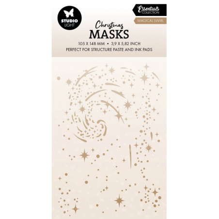 Studio Light Christmas Stencil/Mask -Magical Swirl 105x148x1mm