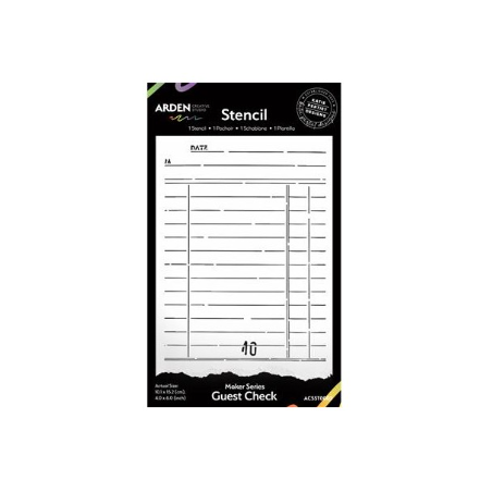 Arden Maker Series Guest Check 4x6in Stencil/Mask