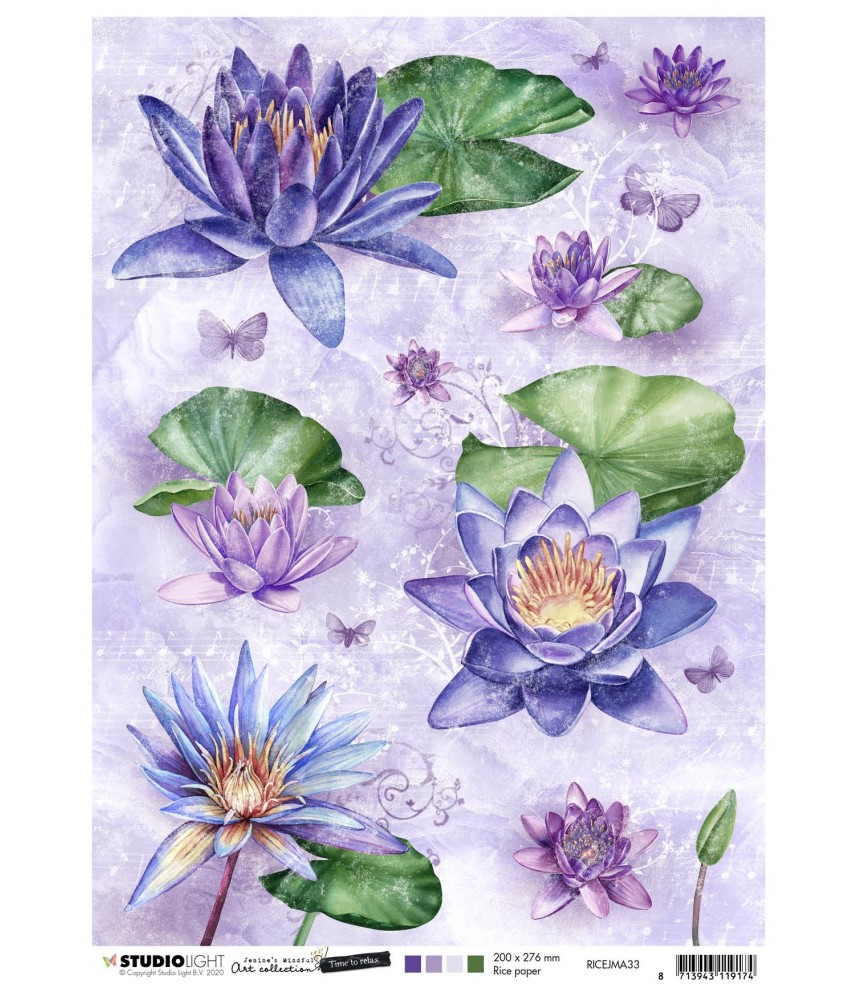 Studio Light A4 Tissue Paper Jenine's Mindful Art Time to Relax