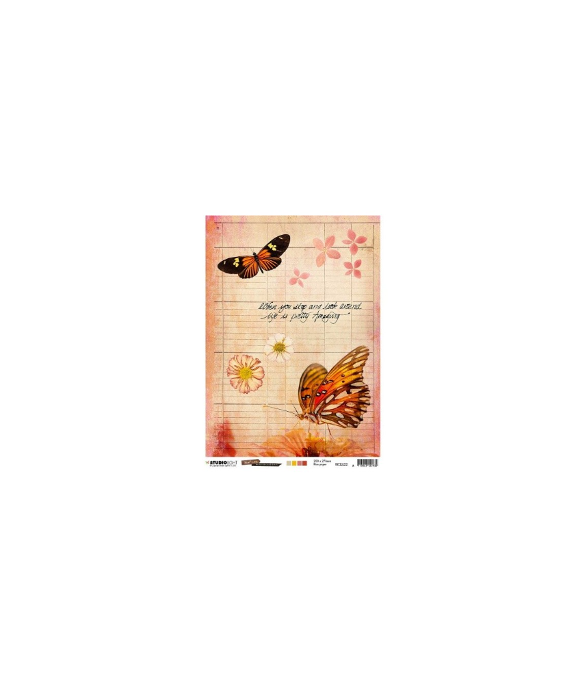 Studio Light A4 Tissue Paper Butterfly Collection 210x297mm nr.22