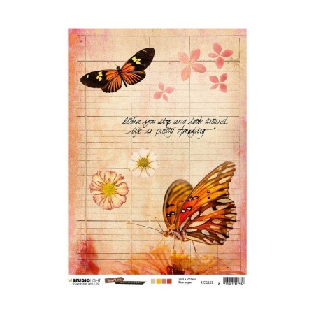 Studio Light A4 Tissue Paper Butterfly Collection 210x297mm nr.22