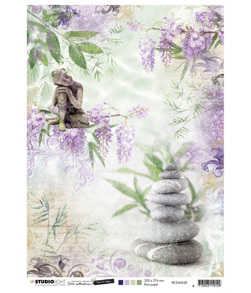 Studio Light A4 Tissue Paper Jenine's Mindful Art. Time to Relax 2