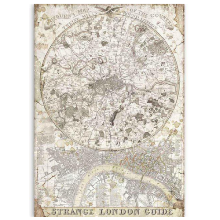 Stamperia A4 Tissue Paper Lady Vagabond Strange London Guide