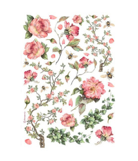 Stamperia A4 Tissue Paper Roses and Ivy