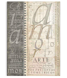 Stamperia A4 Tissue Paper Alphabet