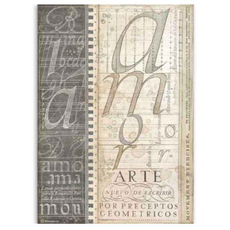 Stamperia A4 Tissue Paper Alphabet