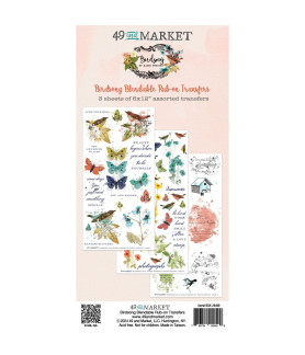 49 and Market Rub-On Transfer Set -Blendable, Birdsong