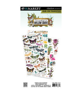 49 and Market Rub-On Transfer Set -Essential Curiosities in Willow Grove