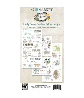 49 and Market Krafty Garden Rub-On Transfer Set - Essentials