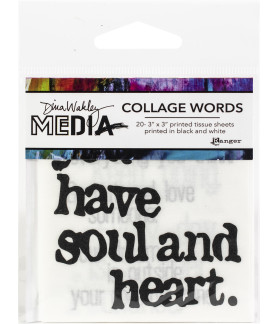 Ranger Dina Wakley Media Tissue Word Pack 3"X3"