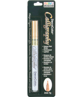 Marvy Uchida DecoColor Calligraphy Opaque Paint Marker 2mm - Gold
