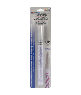 Marvy Uchida Deco Color Calligraphy Opaque Paint Marker 2mm- Silver