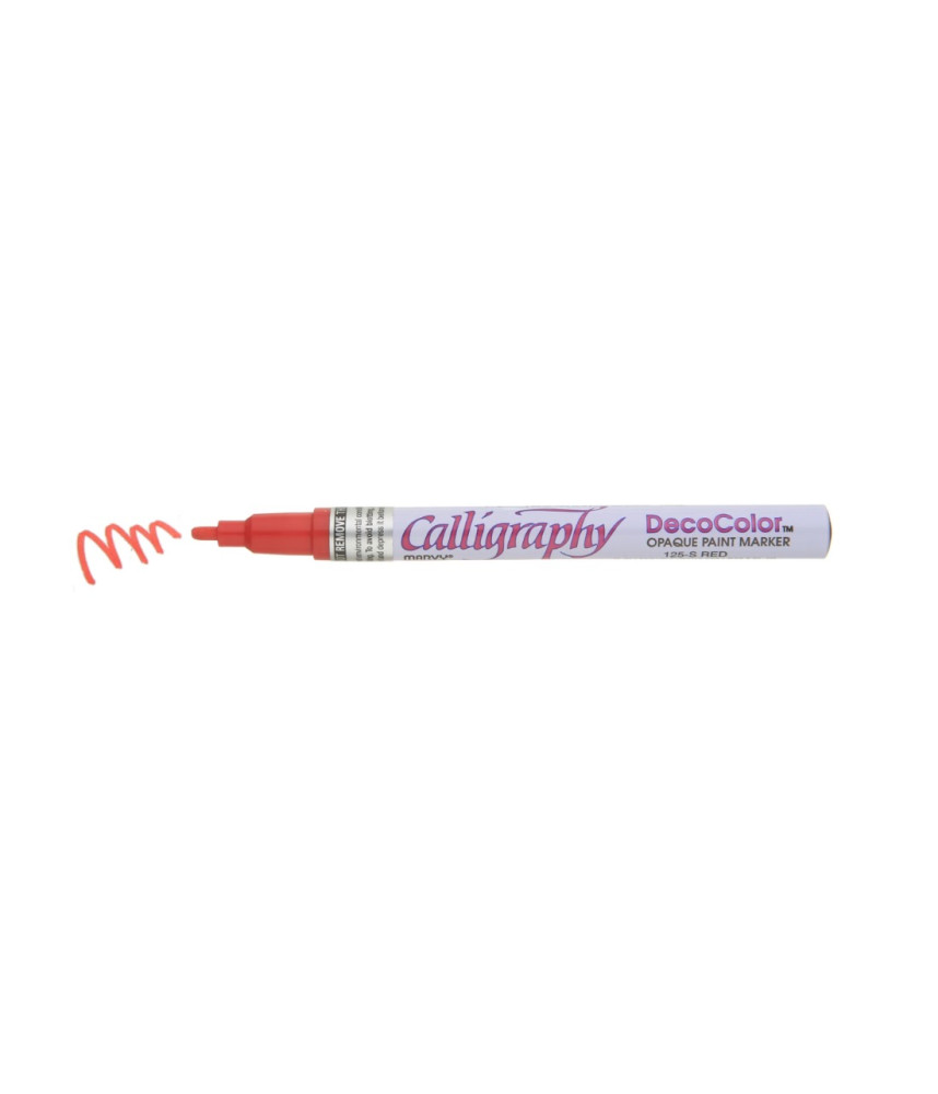 Marvy Uchida Deco Color Calligraphy Opaque Paint Marker 2mm - Red