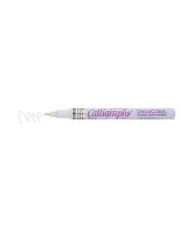 Marvy Uchida Deco Color Calligraphy Opaque Paint Marker 2mm - White