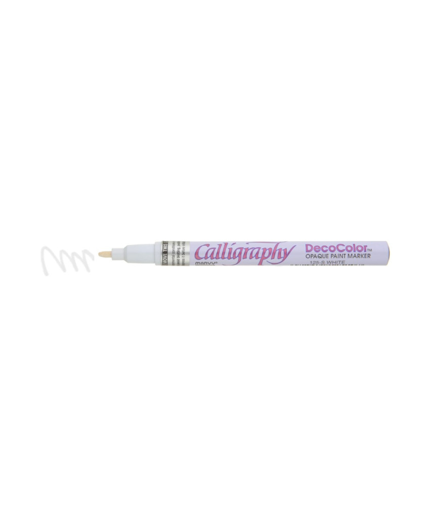 Marvy Uchida Deco Color Calligraphy Opaque Paint Marker 2mm - White