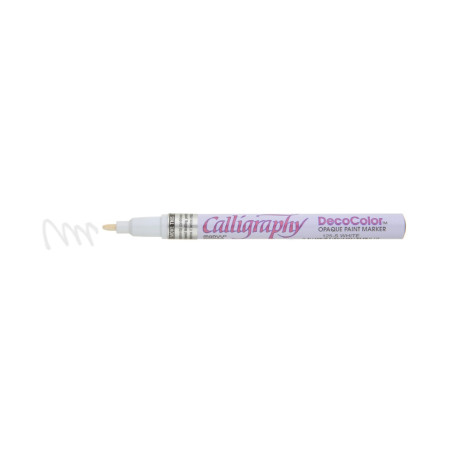 Marvy Uchida Deco Color Calligraphy Opaque Paint Marker 2mm - White