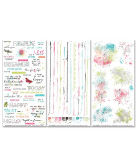 49 and Market Rub-On Transfer Set - Essentials Kaleidoscope