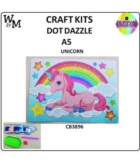 W&M Craft Kit DOT Dazzle UNICORN A5