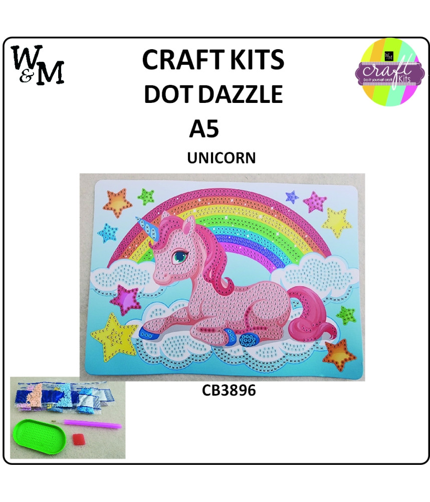 W&M Craft Kit DOT Dazzle UNICORN A5